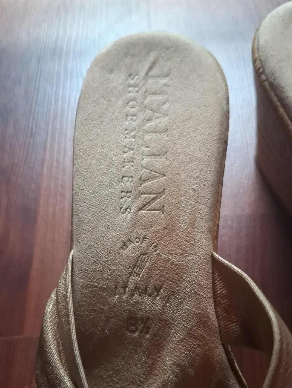Italian Shoemakers Tan Knotted Wedges
